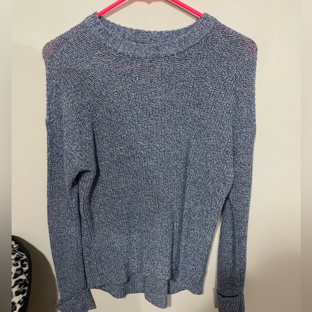 American Eagle blue sweater.